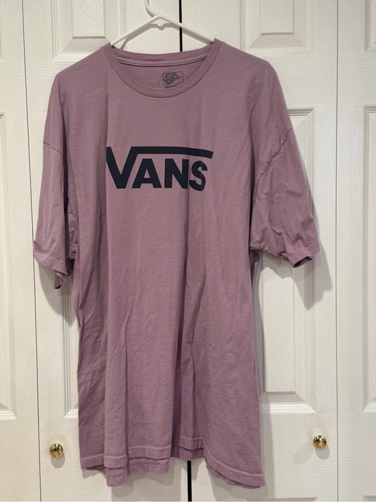 Vans Other - Vans Men's Short-Sleeve Logo Tee in Mauve with Black Print